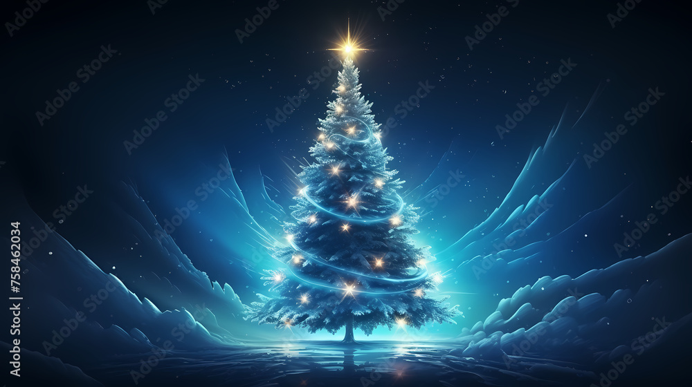 A beautifully decorated Christmas tree A beautifully decorated Christmas tree