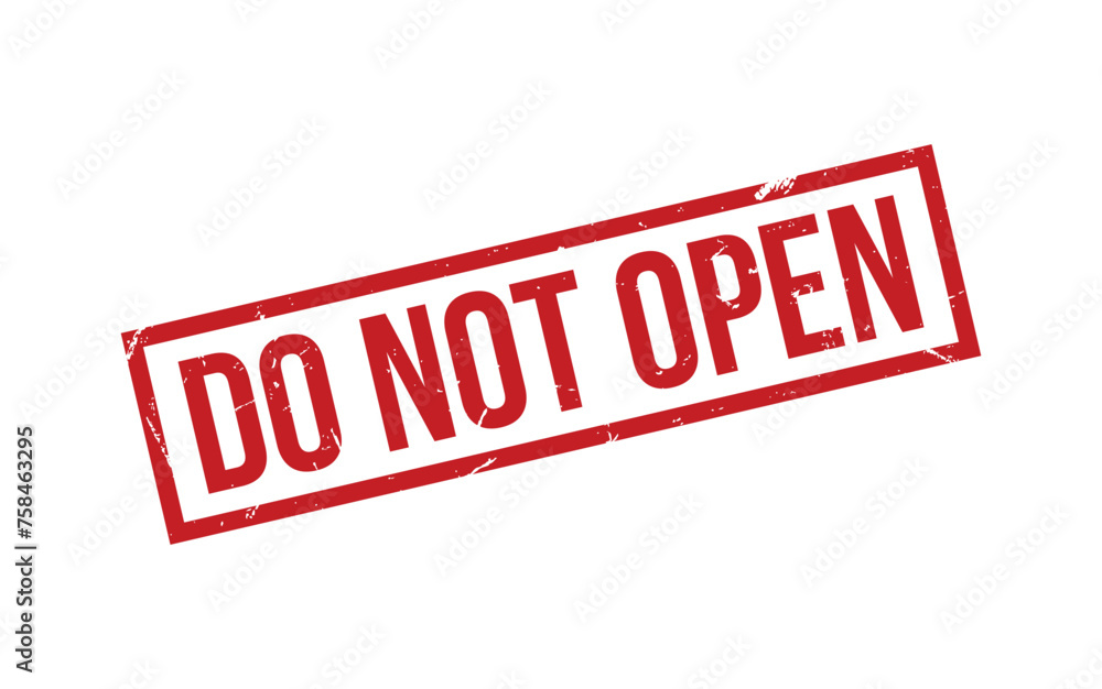 Red Do Not Open Rubber Stamp Seal Vector Red Do Not Open Rubber Stamp Seal Vector