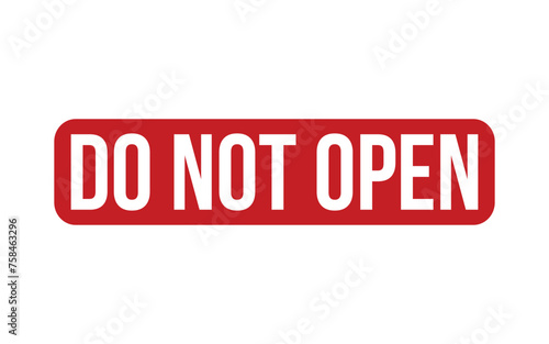Do Not Open rubber grunge stamp seal vector