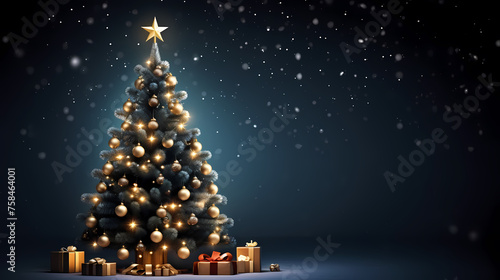 A beautifully decorated Christmas tree