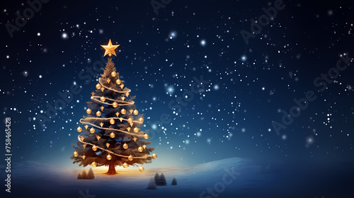 A beautifully decorated Christmas tree