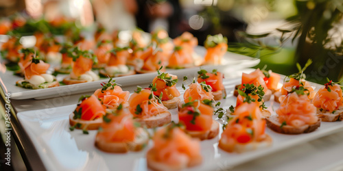 appetizers at an event or an outdoor wedding