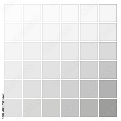 Shades of Gray Monochrome Color Palette. Vector illustration. EPS 10.