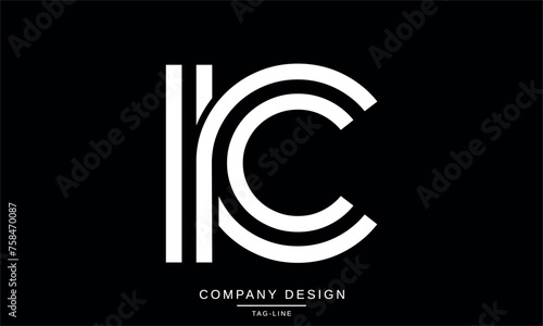 IC, CI Abstract Letters Logo Monogram Design Font