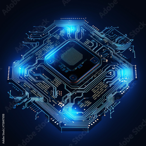 clip art infographic, computer circuits created with Generative Ai