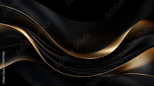 Gold and Black luxury background, Illustration