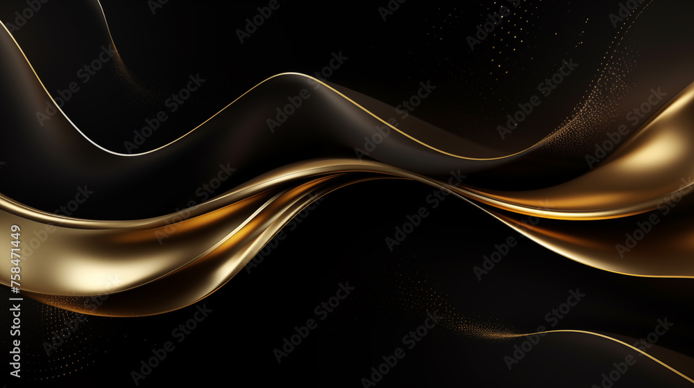 Gold and Black luxury background, Illustration Gold and Black luxury background, Illustration