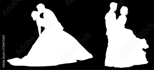 silueta, princesas, xv, boda, vestido de novia, vector, moda, ilustracion, quinceañera, iconos, bride, novia, novios, matrimonio, modelo