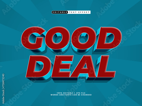 good deal editable text effect