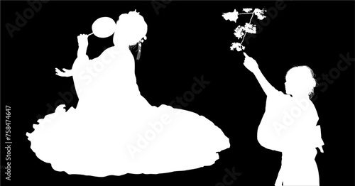silueta, princesas, xv, boda, vestido de novia, vector, moda, ilustracion, quinceañera, iconos, bride, novia, novios, matrimonio, modelo, india, china, japon