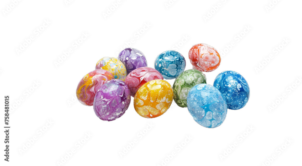 Colorful Easter Eggs isolated on transparent Colorful Easter Eggs isolated on transparent