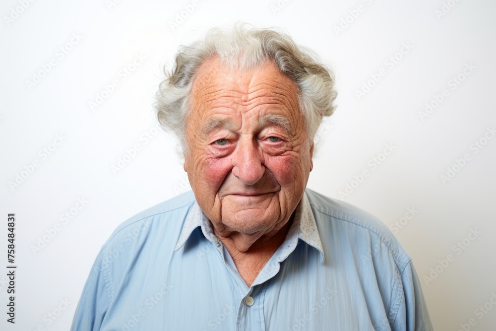 Portrait of an old man on a white background. Isolated. Portrait of an old man on a white background. Isolated.