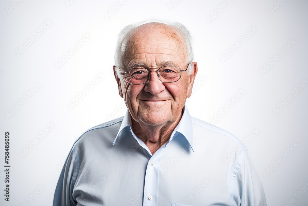 Portrait of a smiling senior man. Isolated on white background. Portrait of a smiling senior man. Isolated on white background.