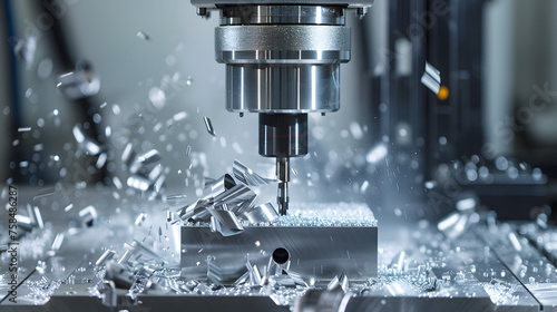 CNC Lathe, Mill, Welder manufacturing a part during operation.