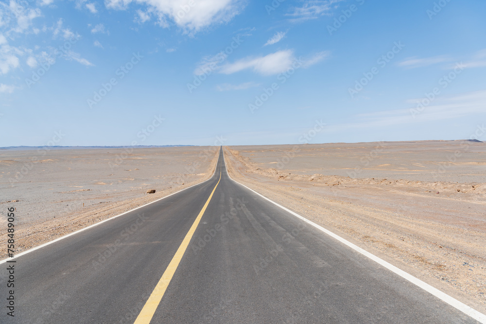 Tourist road in the Devil City in Hami, Xinjiang, China