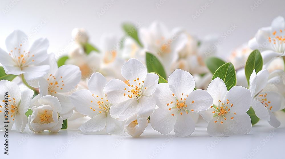 Fototapeta premium jasmine flower white background