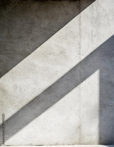 Abstract of concrete interior space with sun light cast the shadow on the wall and floor,Geometric design,Perspective of brutalism architecture,3d 