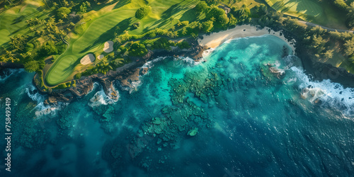 Caribbean Golf Course Aerial 