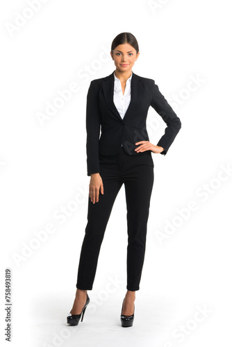 business woman isolated on white