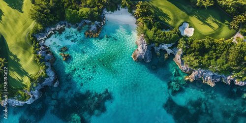 Caribbean Golf Course Aerial 