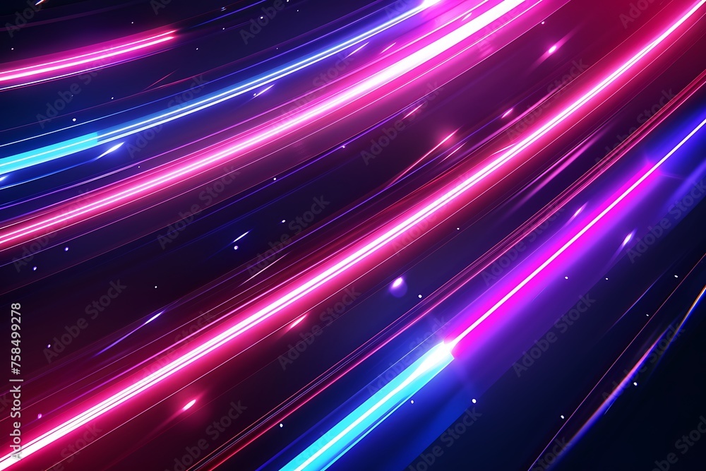 Obraz premium Neon futuristic on a black background.