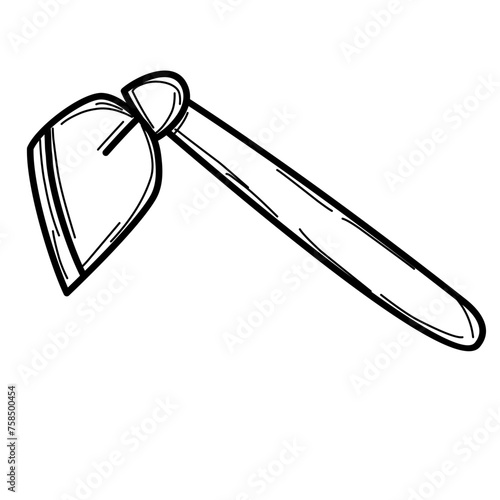 hoe line sketch