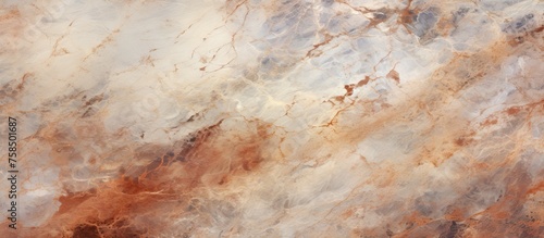 A detailed view of a natural material with brown, peach, and white tones resembling a wood and rock pattern, creating an artistic flooring texture