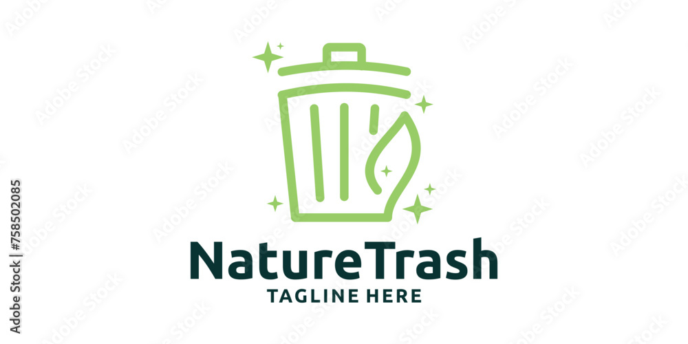 logo design organic trash, natural trash, logo design template, creative idea symbol. logo design organic trash, natural trash, logo design template, creative idea symbol.