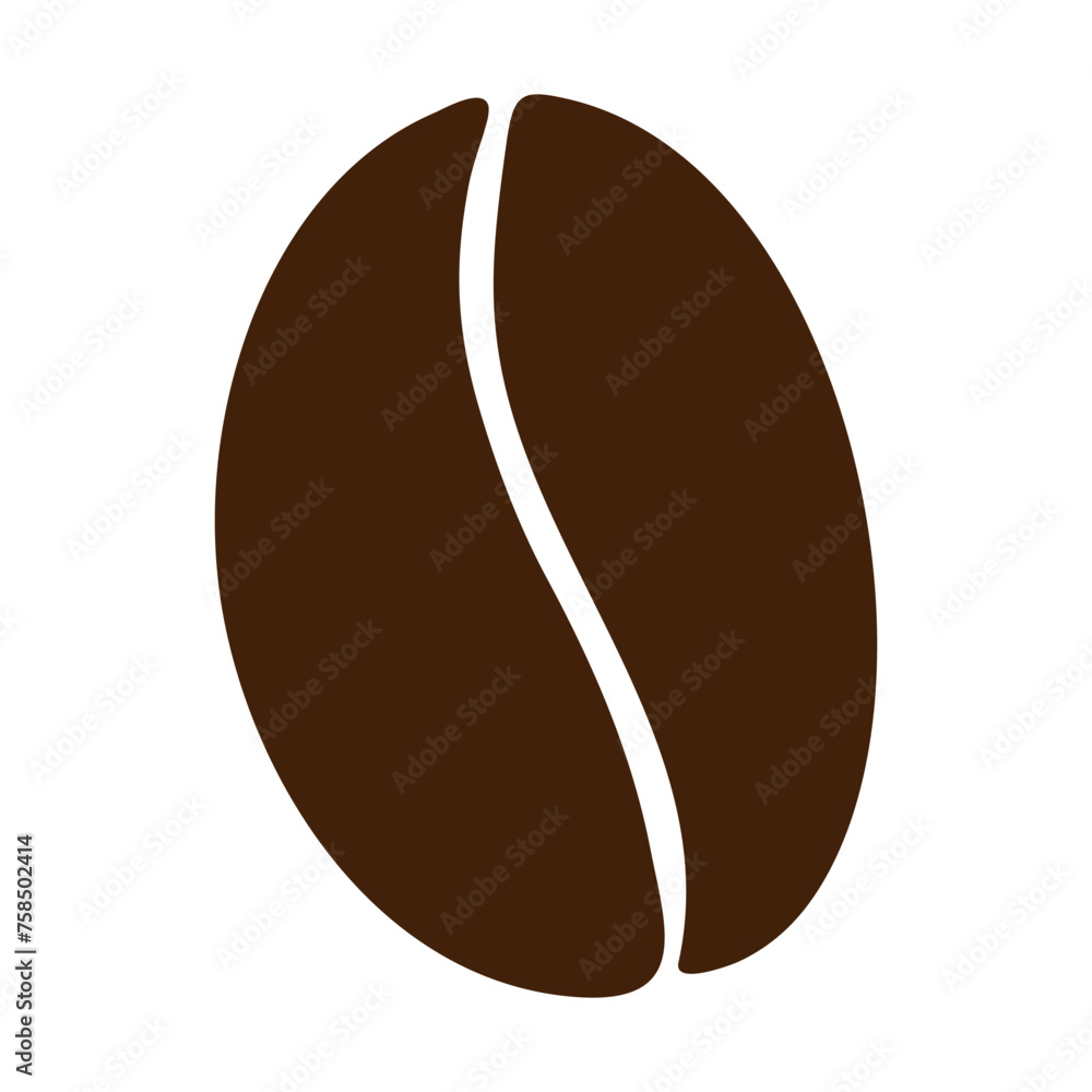Coffee bean logo idea Design concept for icon, sticker, pointer in trendy dark coffee shade Isolate Coffee bean logo idea Design concept for icon, sticker, pointer in trendy dark coffee shade Isolate