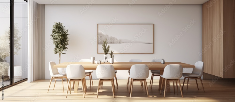 Minimalist Apartment Interior and Decor for Dining Room Shoot.