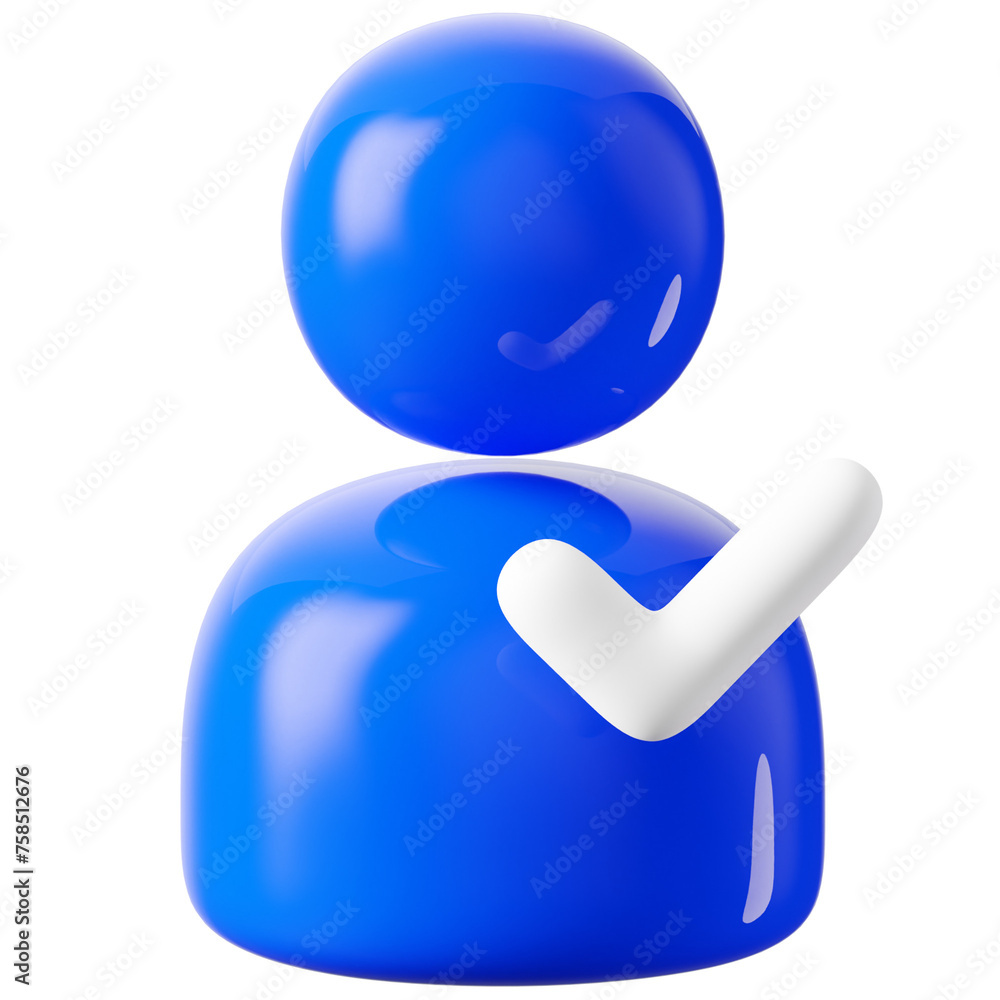 3D Icon user checklist Illustration 3D Icon user checklist Illustration