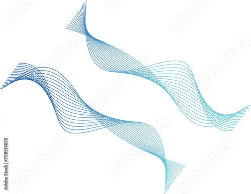 Wave line colorful abstract vector element