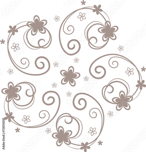 Decorative floral element