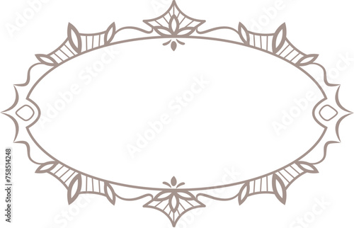 Oval elegant frame