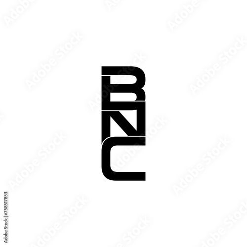 bnc typography letter monogram logo design photo