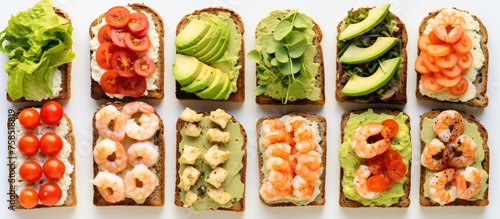 There is a wide variety of sandwiches with various toppings, made with different ingredients. Sandwiches can range from classic staples to gourmet creations photo