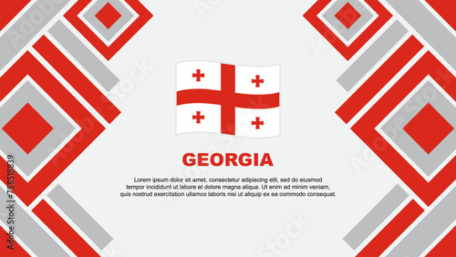 Georgia Flag Abstract Background Design Template. Georgia Independence Day Banner Wallpaper Vector Illustration. Georgia