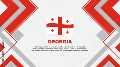 Georgia Flag Abstract Background Design Template. Georgia Independence Day Banner Wallpaper Vector Illustration. Georgia Banner
