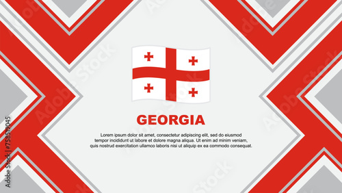 Georgia Flag Abstract Background Design Template. Georgia Independence Day Banner Wallpaper Vector Illustration. Georgia Vector