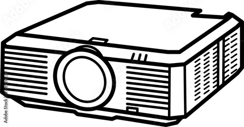 Projector Outline Illustration Vector
