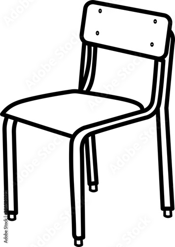 Chair Outline Illustration Vector