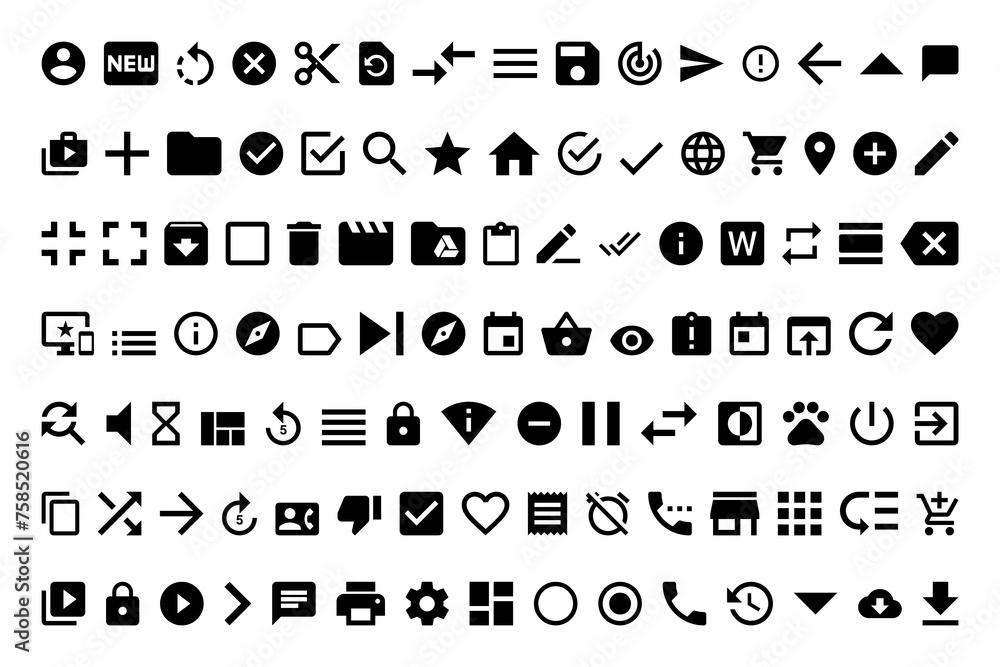 Set of essential icons Set of essential icons