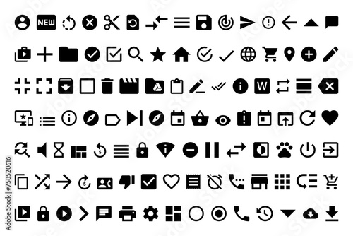 Set of essential icons