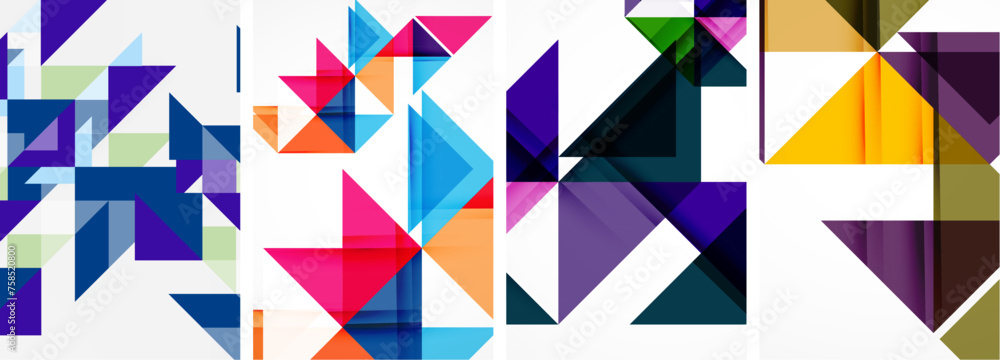 Triangle poster set for wallpaper, business card, cover, poster, banner, brochure, header, website Triangle poster set for wallpaper, business card, cover, poster, banner, brochure, header, website