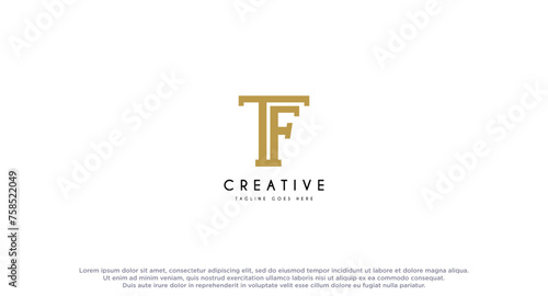 Initial Letter TF logo design vector inspiration.