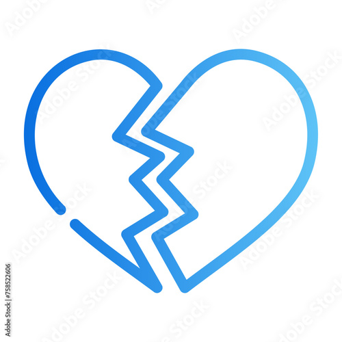 broken heart gradient icon