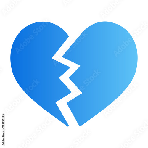 broken heart gradient icon
