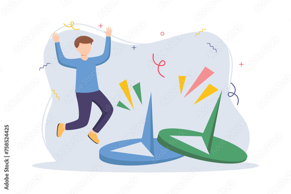 Obraz premium April Fools Flat Illustration Design
