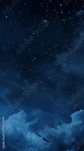 A night sky filled with stars and clouds. Background, backdrop, wallpaper.