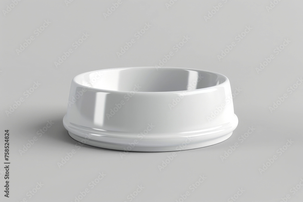 white ceramic bowl pet food for mockup . AI generative white ceramic bowl pet food for mockup . AI generative